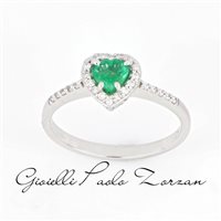 Anello Zorzan Gioielli Donna in Oro bianco Smeraldo 0.40 Ct ANPZ431SM - ANPZ431SM